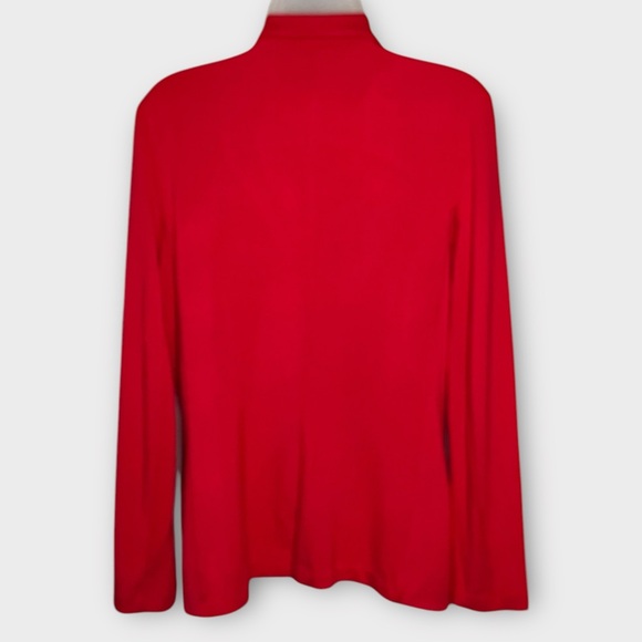 MAGASCHONI red comfy jersey knit one button blazer size medium office career - Picture 3 of 4